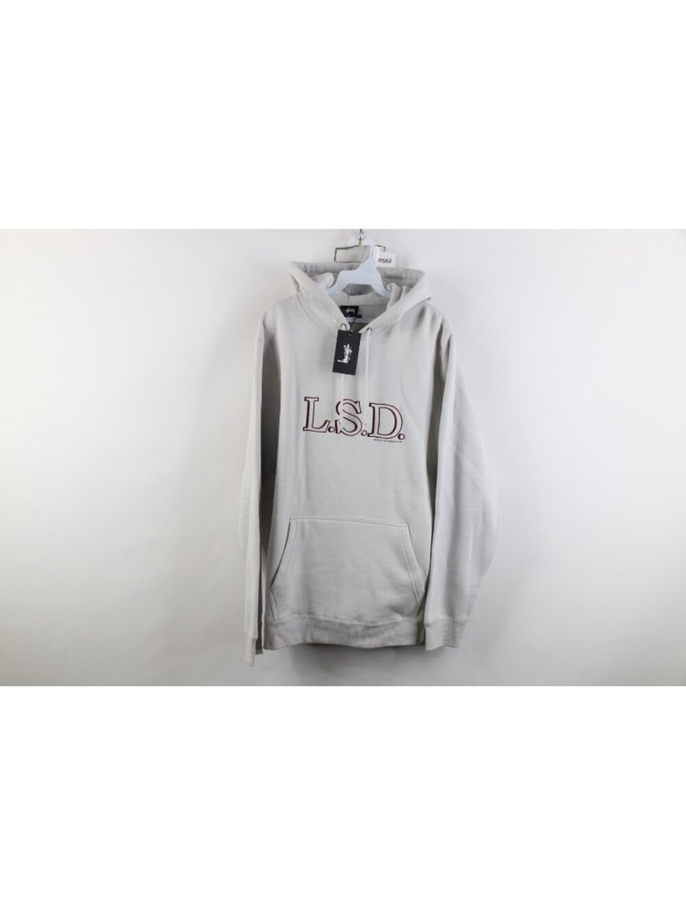 Deadstock Vintage Stussy Mens Large Spell Out LSD Laguna Stussy Designs Hoodie